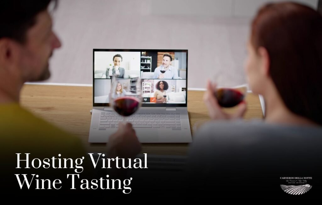 hosting virtual wine tasting